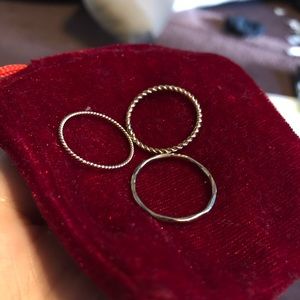 Three gold ring set
